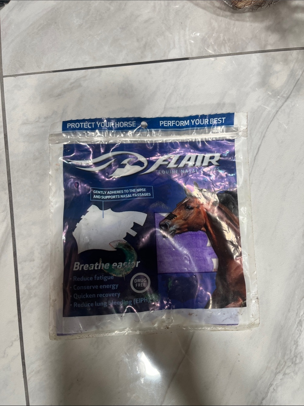 Equine Nasal Strips in Purple - Breathe Easier for Performance Horses